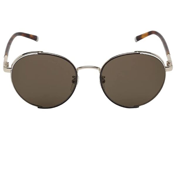 Solid Round Unisex Sunglasses - ( Ck 1241K 201 56 S |56| Brown Color Lens ) - Image 2