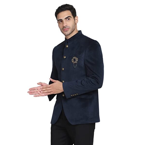 Men's Formal Bandhgala Slim Fit Blazer-NL-DO-FRANCO2 - Image 3