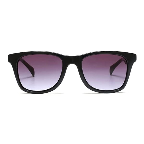 Unisex Wayfarer Sunglasses Grey Frame, Grey Lens (M) - Pack of 1 - Image 2