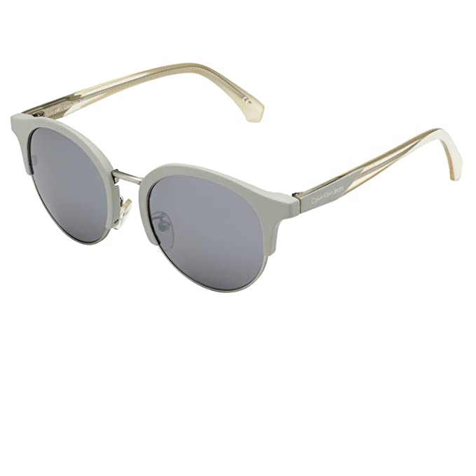 Jeans Mirrored Round Unisex Sunglasses - ( CKJ 825AF 007 51 S |51| Silver Color Lens )