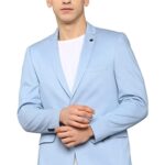 Men's Slim Blazer (ASBZMUJF188424_Blue_42)