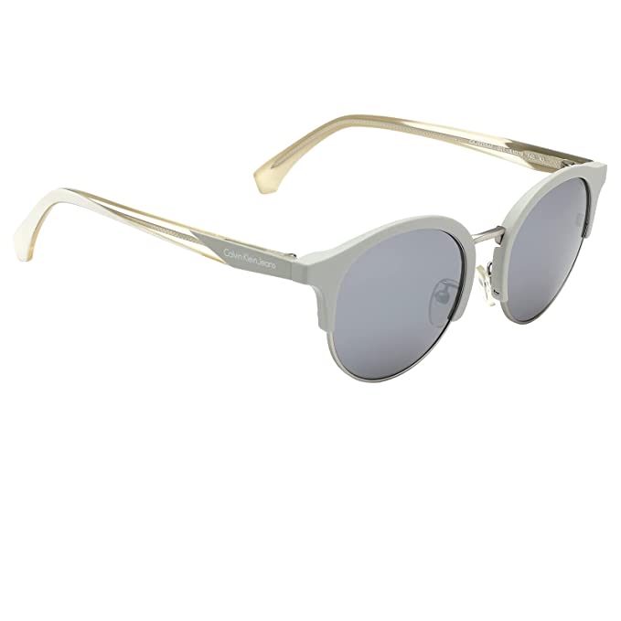 Jeans Mirrored Round Unisex Sunglasses - ( CKJ 825AF 007 51 S |51| Silver Color Lens ) - Image 3