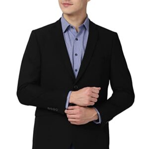 Men's Slim Fit Blazer (PIBZWNSPS32424_40_Purple, Wine_40)
