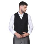 Men's Formal V-Neck Slim Fit Waist Coat-NL-JQ-BRINO4