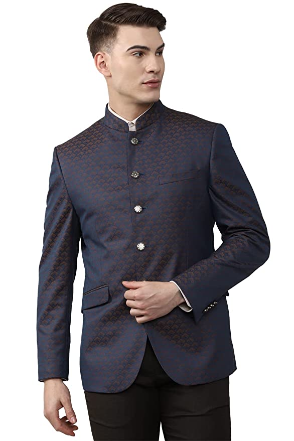Men's Slim Blazer (VHBZCSLFR20524_Navy_40)