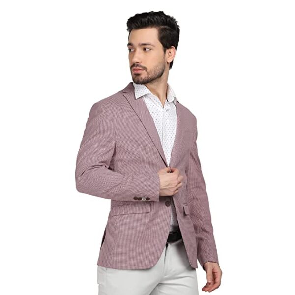 Structured Polyester Cotton Slim Fit Mens Casual Wear Jacket - Image 2